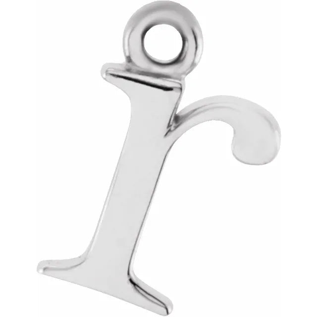 Sterling Silver Uppercase Initial Charm Pendant (A–Z) - Initial Necklace or Pendant - Design Jewellers Edmonton