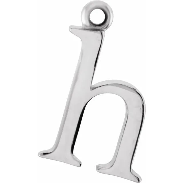 Sterling Silver Uppercase Initial Charm Pendant (A–Z) - Initial Necklace or Pendant - Design Jewellers Edmonton
