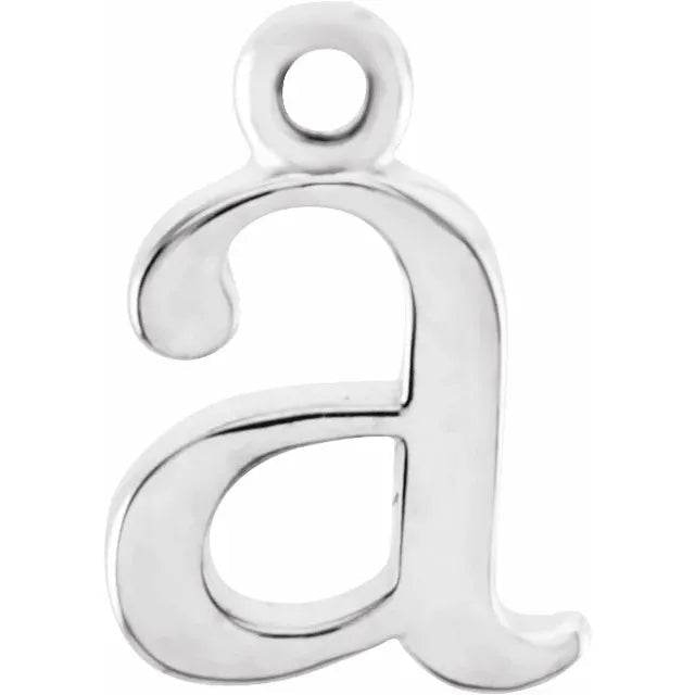 Sterling Silver Uppercase Initial Charm Pendant (A–Z) - Initial Necklace or Pendant - Design Jewellers Edmonton