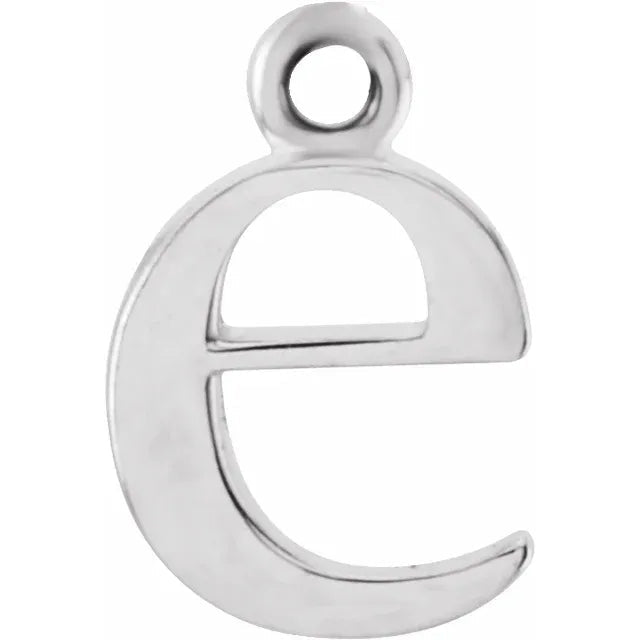 Sterling Silver Uppercase Initial Charm Pendant (A–Z) - Initial Necklace or Pendant - Design Jewellers Edmonton