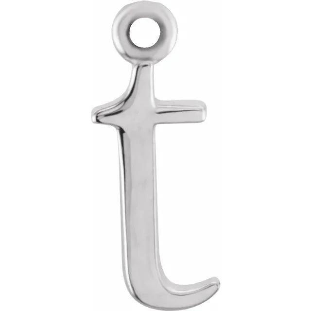 Sterling Silver Uppercase Initial Charm Pendant (A–Z) - Initial Necklace or Pendant - Design Jewellers Edmonton