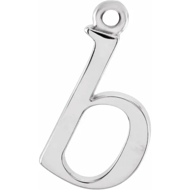 Sterling Silver Uppercase Initial Charm Pendant (A–Z) - Initial Necklace or Pendant - Design Jewellers Edmonton