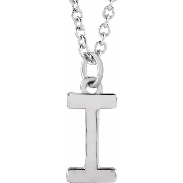 Sterling Silver Uppercase Initial Pendant (A–Z) - Initial Necklace or Pendant - Design Jewellers Edmonton
