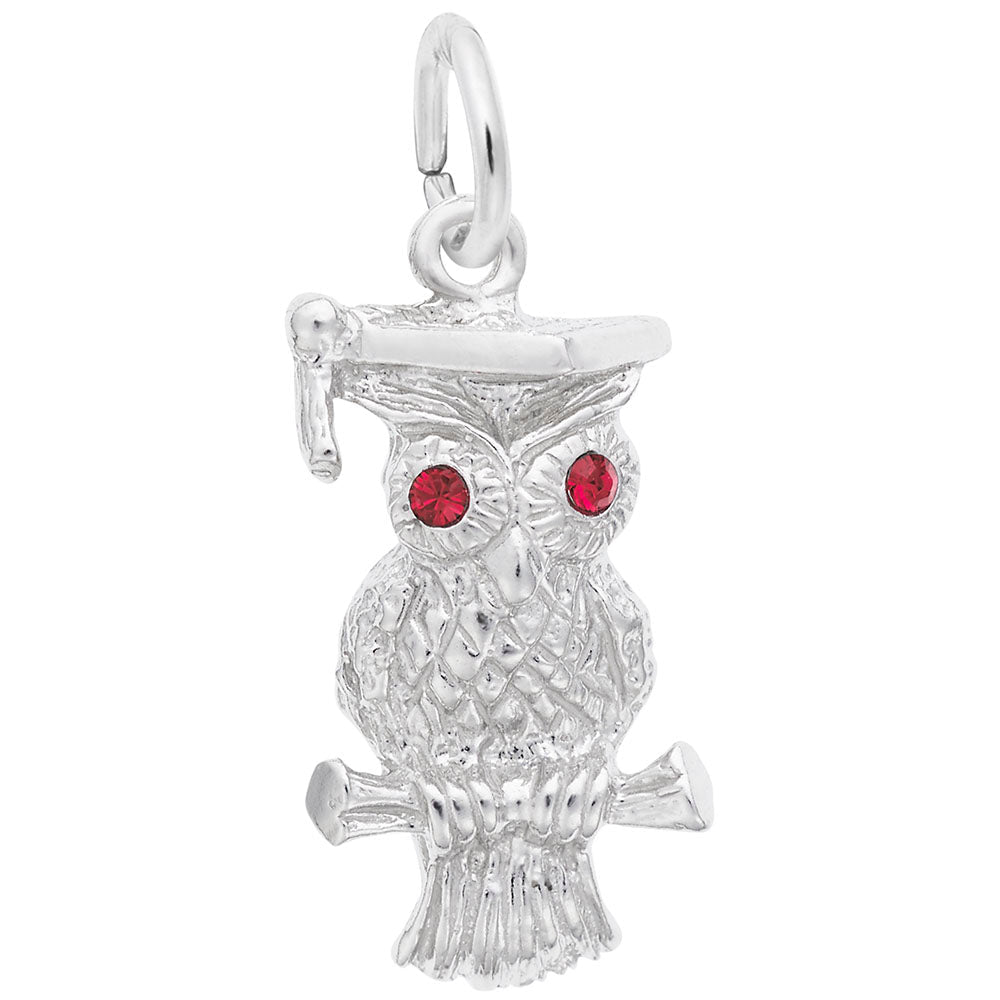 Sterling Silver Wise Owl Graduation Charm