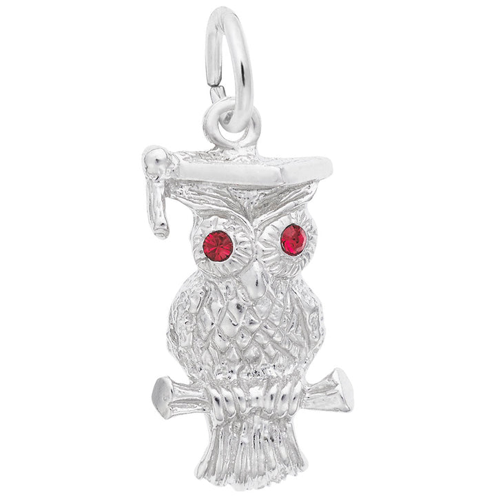 Sterling Silver Wise Owl Graduation Charm - Initial Necklace or Pendant - Design Jewellers Edmonton