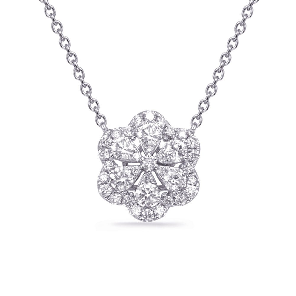 STUNNING FLORAL GOLD AND DIAMOND NECKLACE - Design Jewellers Edmonton