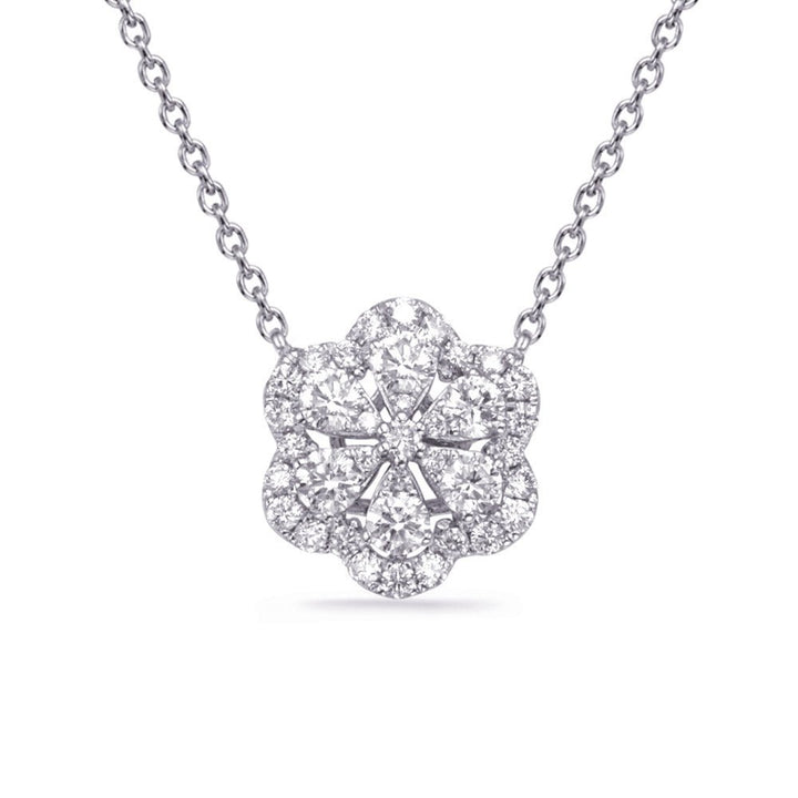 STUNNING FLORAL GOLD AND DIAMOND NECKLACE - Design Jewellers Edmonton