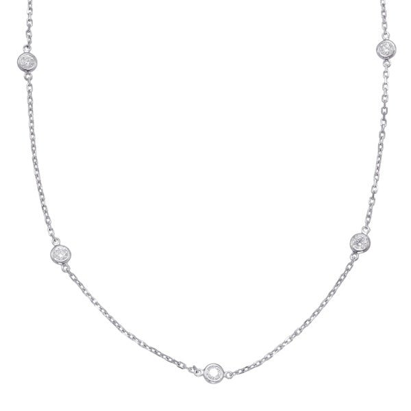 STUNNING GOLD AND DIAMOND SECTIONED BEZEL DESIGN NECKLACE - Design Jewellers Edmonton