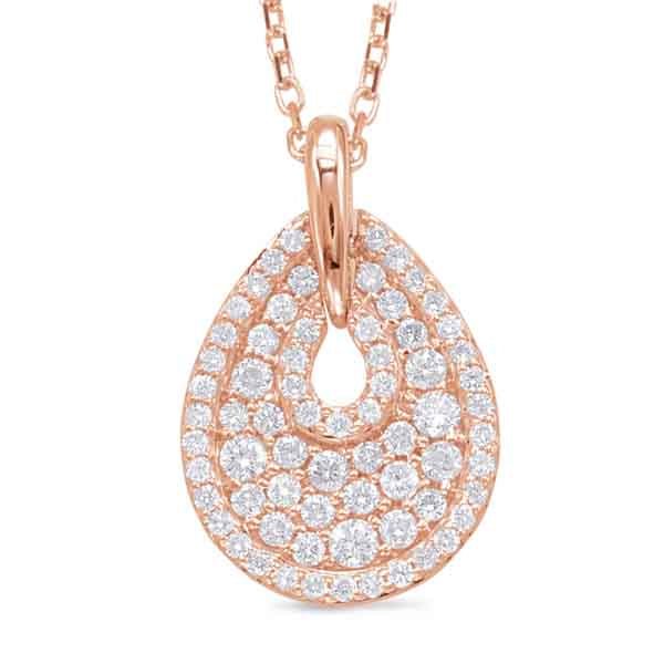 TEARDROP SHAPE GOLD AND DIAMOND PENDANT - Charms - Design Jewellers Edmonton