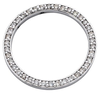 WHITE GOLD CIRCLE DIAMOND PENDANT