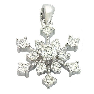 WHITE GOLD SNOWFLAKE DIAMOND PENDANT