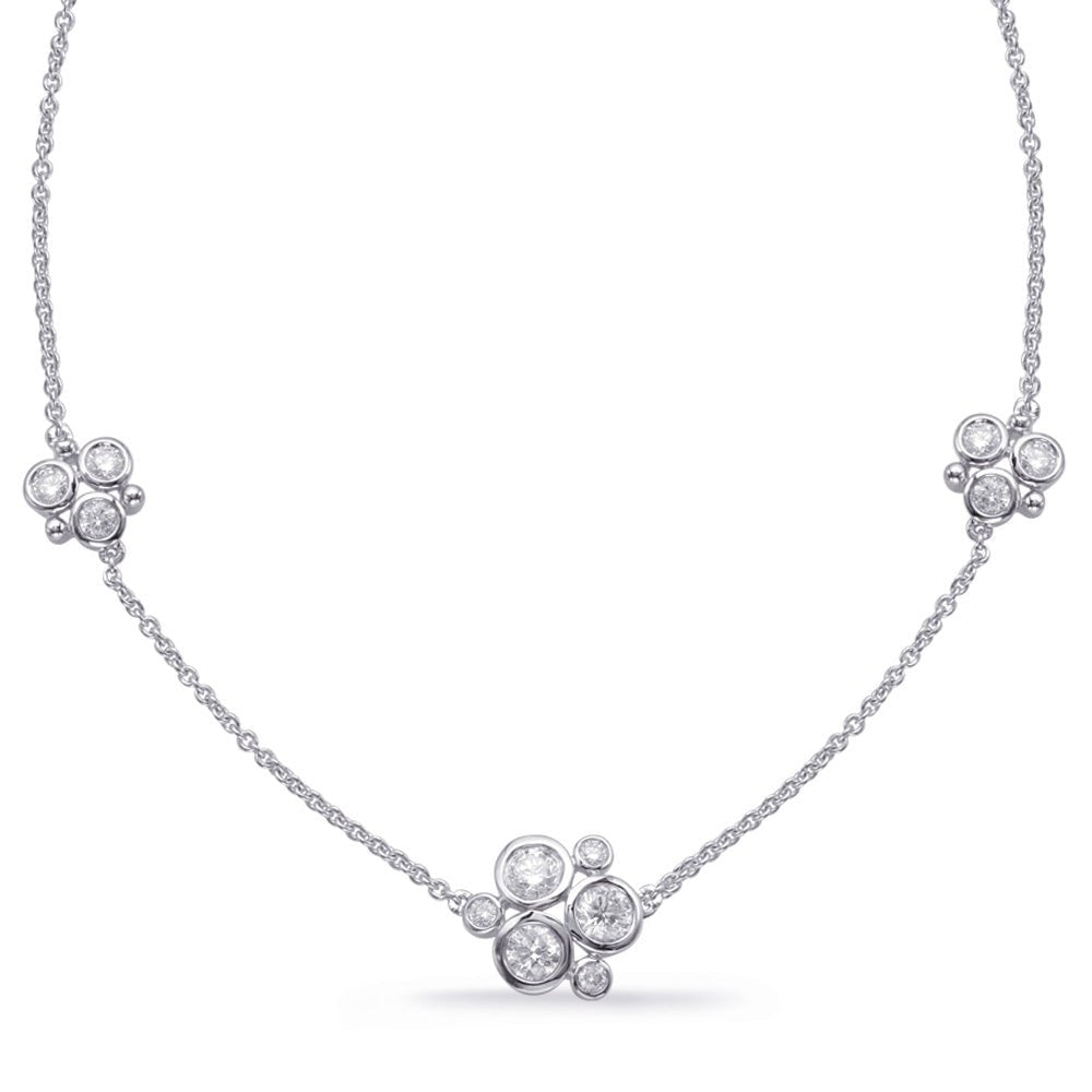 YELLOW GOLD BEZEL SET MULTI DIAMOND NECKLACE - Design Jewellers Edmonton