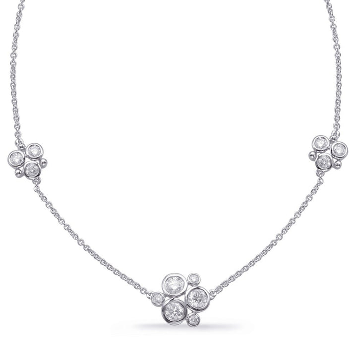 YELLOW GOLD BEZEL SET MULTI DIAMOND NECKLACE - Design Jewellers Edmonton
