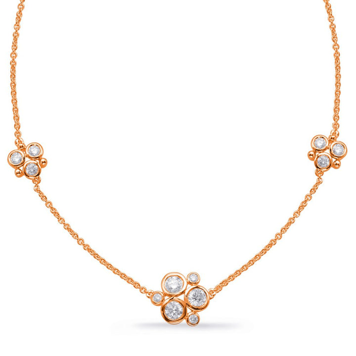 YELLOW GOLD BEZEL SET MULTI DIAMOND NECKLACE - Design Jewellers Edmonton